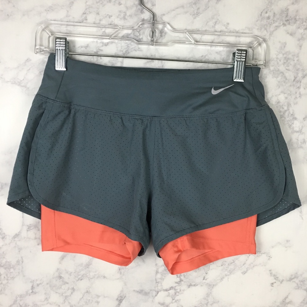 Nike Rival Dri-Fit Running Shorts Gray Pink